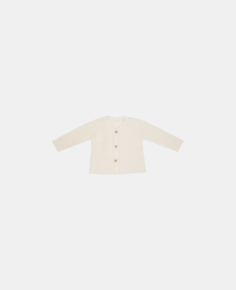 LD-CL25302101.jpg Cardigan tricotat din mix de lână pentru bebeluși - Soft White - Vintage Sunny Stripes - Little Dutch - imagine 1