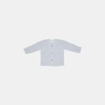 Cardigan tricotat din mix de lână pentru bebeluși - Soft Blue - Vintage Sunny Stripes - Little Dutch