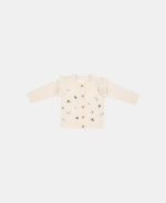 Cardigan tricotat cu broderie pentru bebeluși - Soft White - Vintage Little Flowers - Little Dutch - imagine 2