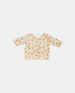 Jachetă din bumbac organic cu 2 fețe - Vintage Little Flowers/White Blossom - Little Dutch - imagine 2