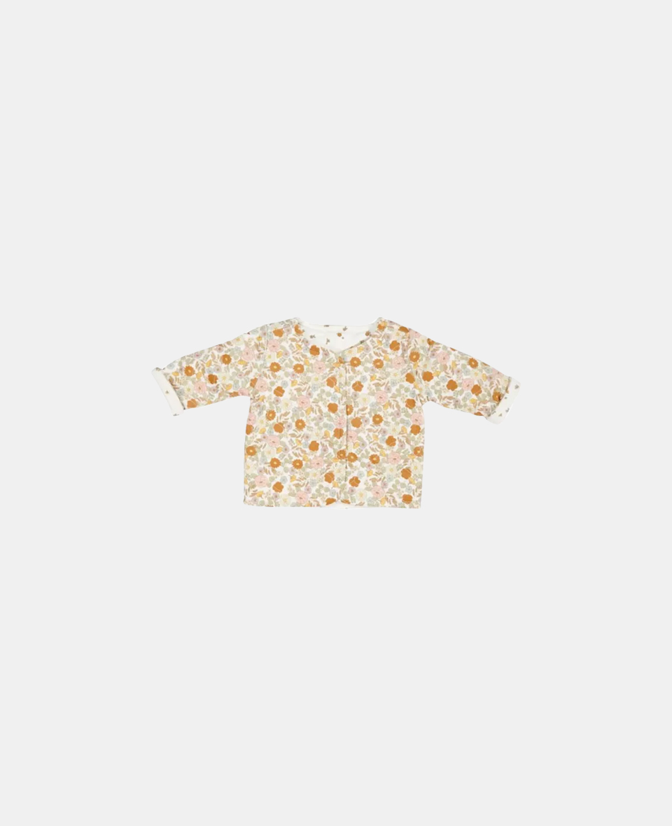 LD-CL28002101.jpg Jachetă din bumbac organic cu 2 fețe - Vintage Little Flowers/White Blossom - Little Dutch - imagine 1