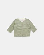 Jachetă din bumbac organic cu 2 fețe - Vintage Sunny Stripes/Green - Little Dutch - imagine 3