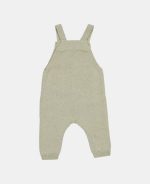 Salopetă tricotată din mix de lână pentru bebeluși - Green - Vintage Sunny Stripes - Little Dutch - imagine 3