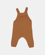 Salopetă tricotată din mix de lână pentru bebeluși - Almond - Vintage Sunny Stripes - Little Dutch - imagine 3