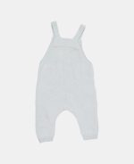 Salopetă tricotată din mix de lână pentru bebeluși - Soft Blue - Vintage Sunny Stripes - Little Dutch - imagine 3