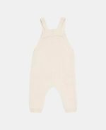 Salopetă tricotată din mix de lână pentru bebeluși - Soft White - Vintage Sunny Stripes - Little Dutch - imagine 3