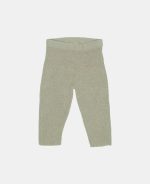 Pantaloni tricotați din mix de lână - Green - Vintage Sunny Stripes - Little Dutch