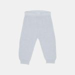Pantaloni tricotați din mix de lână - Soft Blue - Vintage Sunny Stripes - Little Dutch