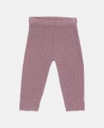 Pantaloni tricotați din mix de lână - Mauve - Vintage Little Flowers - Little Dutch - imagine 2
