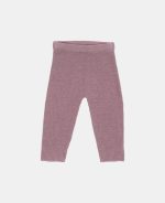 Pantaloni tricotați din mix de lână - Mauve - Vintage Little Flowers - Little Dutch