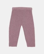 Pantaloni tricotați din mix de lână - Mauve - Vintage Little Flowers - Little Dutch - imagine 3