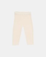 Pantaloni tricotați din mix de lână - Soft White - Vintage Sunny Stripes - Little Dutch