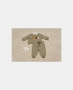 Pantaloni din bumbac organic - Green - Vintage Sunny Stripes - Little Dutch - imagine 5