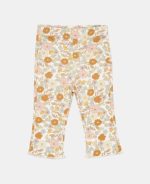 Pantaloni din bumbac organic evazați - Vintage Little Flowers - Little Dutch - imagine 2