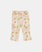 Pantaloni din bumbac organic evazați - Vintage Little Flowers - Little Dutch