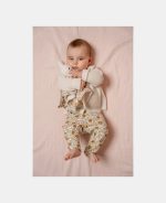 Pantaloni din catifea de bumbac organic - Vintage Little Flowers - Little Dutch - imagine 3