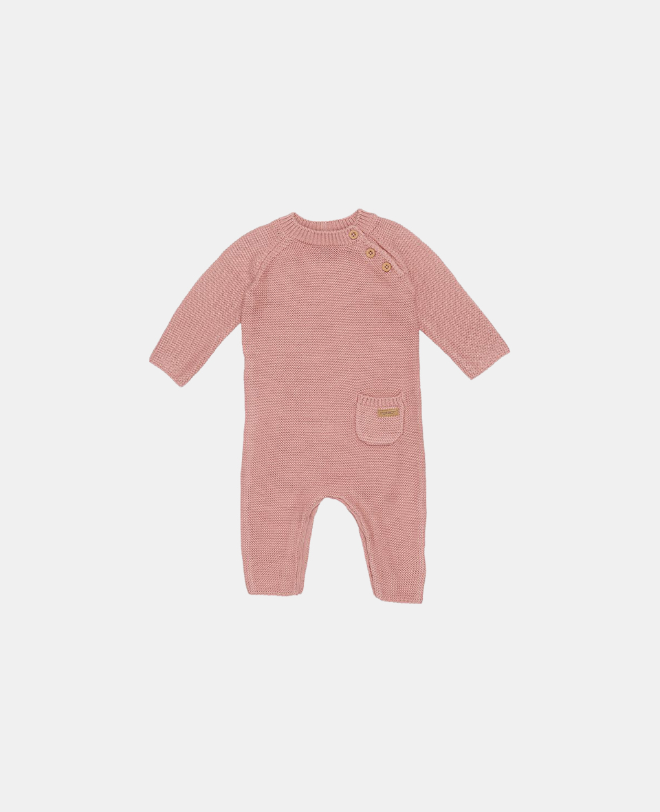 LD-CL40140155.jpg Salopetă tricotată pentru bebeluși - Vintage Pink - Little Pink Flowers - Little Dutch - imagine 1