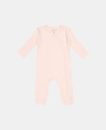 Salopetă rib din bumbac organic pentru bebeluși - Pink - Little Dutch - imagine 2