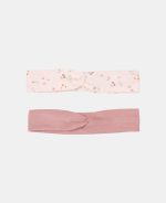 Bentita din bumbac organic pentru bebelusi - set 2 bucati - Little Pink Flowers - Little Dutch - imagine 2