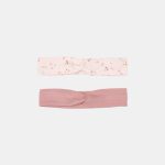 Bentita din bumbac organic pentru bebelusi - set 2 bucati - Little Pink Flowers - Little Dutch