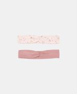Bentita din bumbac organic pentru bebelusi - set 2 bucati - Little Pink Flowers - Little Dutch