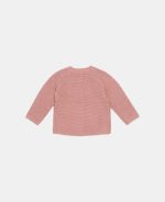 Cardigan tricotat pentru bebelusi - Vintage Pink - Little Pink Flowers - Little Dutch - imagine 3