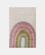 Covor pentru camera copiilor 130x90cm Rainbow Pink Little Dutch - imagine 2