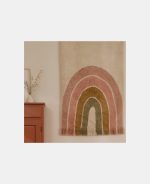 Covor pentru camera copiilor 130x90cm Rainbow Pink Little Dutch - imagine 3