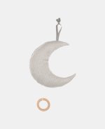 Jucărie muzicală pentru bebeluși Luna Pure Grey Little Dutch - imagine 2