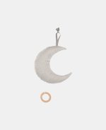 Jucărie muzicală pentru bebeluși Luna Pure Grey Little Dutch