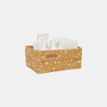 Coș de depozitare din bumbac Wild Flowers Ochre Little Dutch