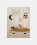 Coș de depozitare din bumbac Wild Flowers Ochre Little Dutch - imagine 3