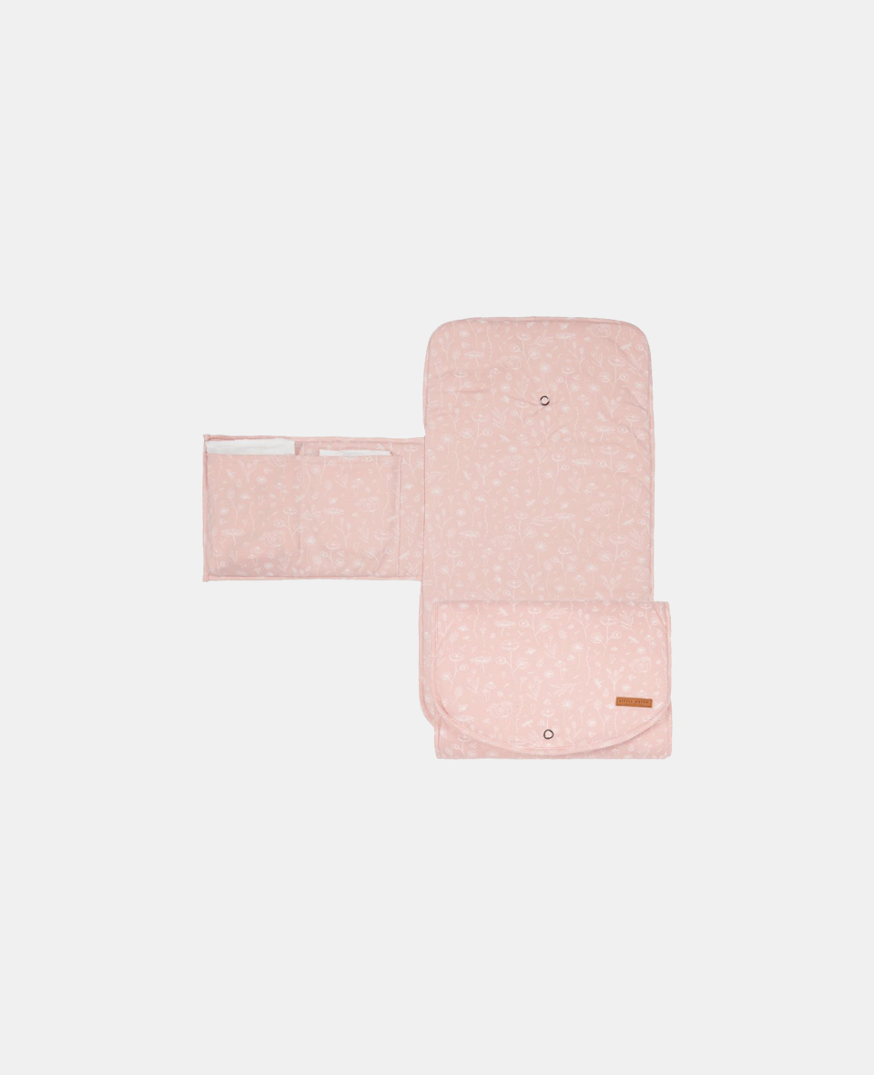 LD-TE40221050.jpg Salteluță portabilă pentru schimbat scutece Wild Flowers Pink Little Dutch - imagine 1