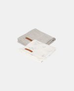 Set două museline din bumbac Ocean White & Pure Grey Little Dutch