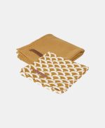 Set două museline din bumbac Sunrise Ochre & Pure Ochre Little Dutch - imagine 2