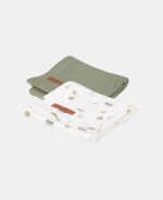 Set două museline din bumbac Pure Olive & Sailors Bay Little Dutch - imagine 2
