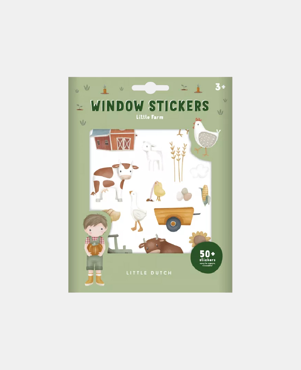 LD125599.jpg Autocolante reutilizabile pentru sticla - Little Farm - Little Dutch - imagine 1