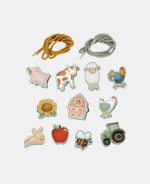 Set de figurine din lemn FSC cu șnur - Little Farm - Little Dutch - imagine 3