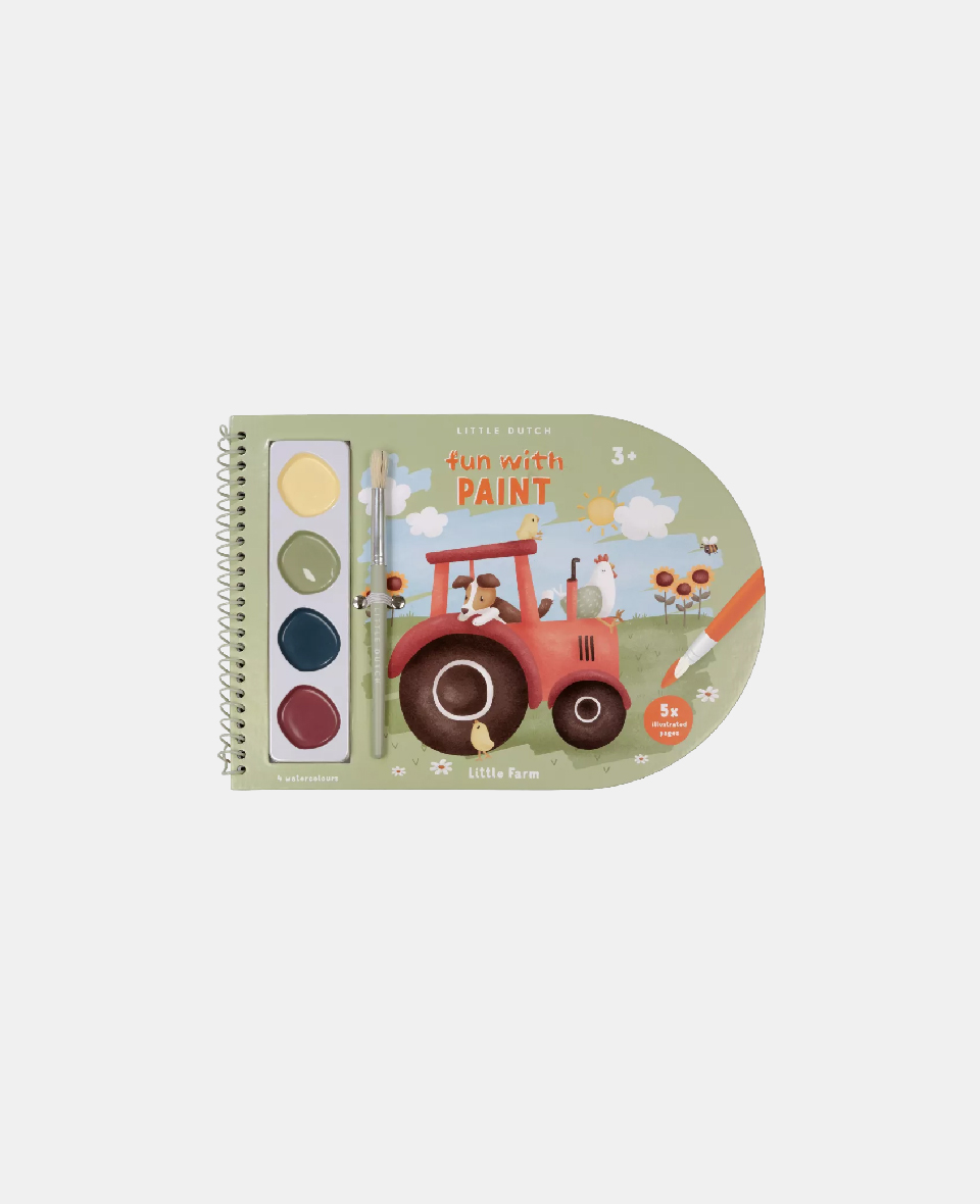 LD125681.jpg Carte pentru pictat cu acuarele incluse - Little Farm - Little Dutch - imagine 1