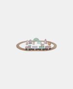 Set trenuleț din lemn cu șine și accesorii Pink Little Dutch