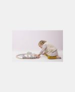 Set trenuleț din lemn cu șine și accesorii Pink Little Dutch - imagine 3