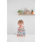 Jucărie din lemn pentru stivuire Clădiri Blue Little Dutch - imagine 5