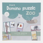 Joc 2 în 1 domino puzzle zoo Little Dutch - imagine 5