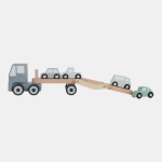 Camion cu platformă cu mașinuțe din lemn Blue Little Dutch - imagine 2
