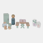 Set de accesorii din lemn pentru căsuțe păpuși Bucătărie Little Dutch - imagine 2