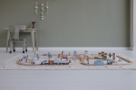 Set de cale ferată XXL din lemn Little Railway Collection Little Dutch - imagine 4