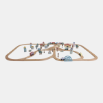 Set de cale ferată XXL din lemn Little Railway Collection Little Dutch