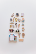 Grădină zoologică cu figurine din lemn extensie Little Railway Collection Little Dutch - imagine 4