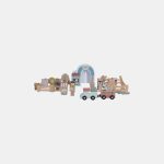Grădină zoologică cu figurine din lemn extensie Little Railway Collection Little Dutch
