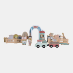 Grădină zoologică cu figurine din lemn extensie Little Railway Collection Little Dutch - imagine 3